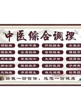 中医综合调理内科外科男科妇科儿科宣传海报理疗馆中医综合调理图