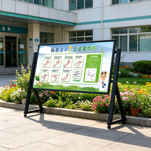 户外宣传栏花间住可移动