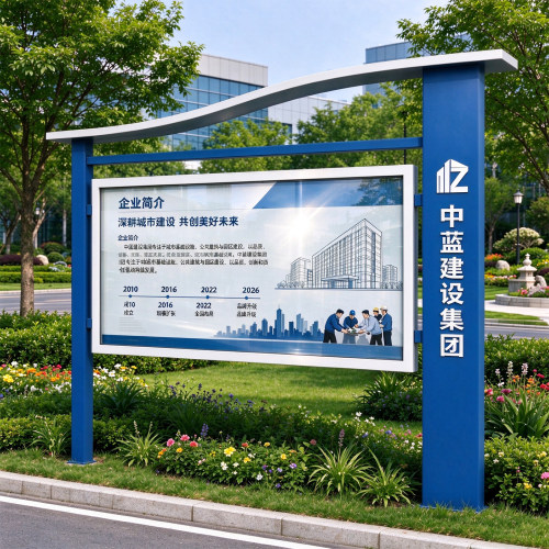 镀锌钢户外落地宣传栏可定制