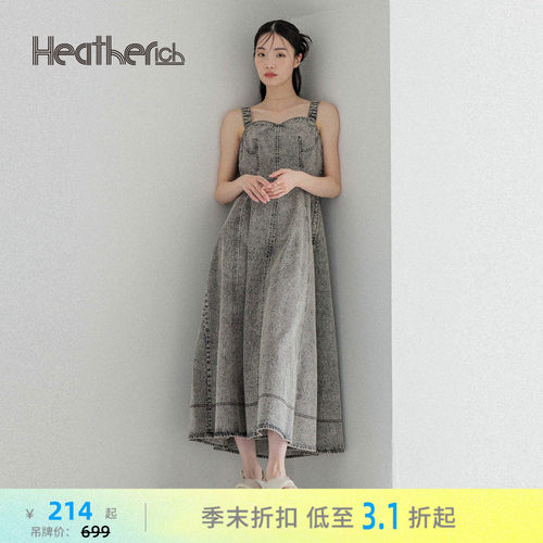 牛仔连衣裙 复古收腰设计