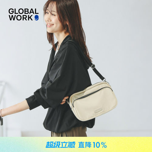 GLOBAL WORK斜挎包2026年新款便捷通勤单肩带拉链挎包420191