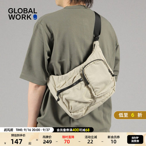 GLOBAL WORK 包袋男女同款2026新款多色机能多口袋挎包660209