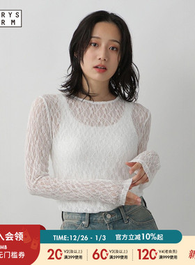 LOWRYS FARM背心女冬季新款时尚宽松镂空气质流行上衣233334