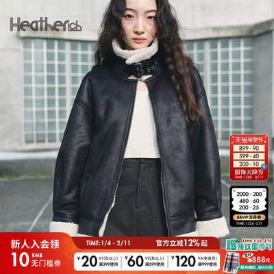 Heatherich外套女冬季新款时尚高领保暖气质流行外衣202549