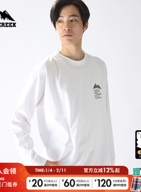 CITY CREEK T恤男冬季简约休闲宽松内搭长袖上衣970490