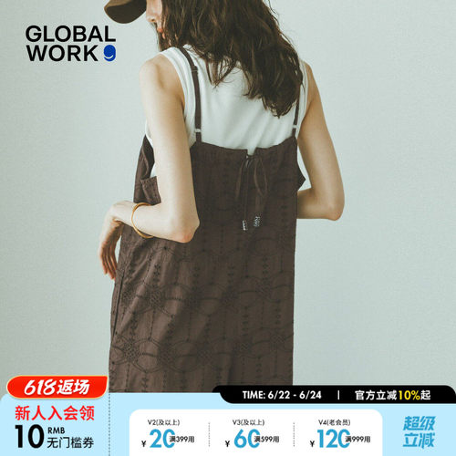 GLOBAL WORK 背带裤女2026夏季新款日系松弛感宽松连体裤638123
