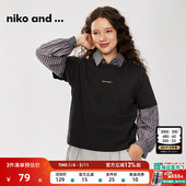 and ...T恤女2025年春季 时尚 niko 休闲纯色日系简约短袖 143190