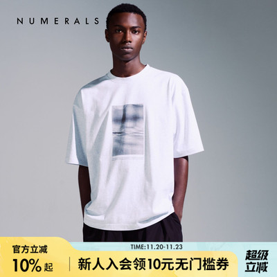 NUMERALS T恤男2025夏季新款运动休闲日系简约圆领短袖上衣571756