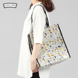 Skyline系列创意小众方形手提托特包269165 212 FISHS EDDY