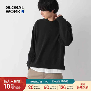 毛衣116352 男2025年春秋日系流行气质简约长袖 GLOBAL WORK针织衫