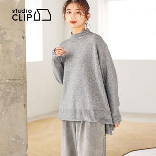 studio CLIP 毛衣女2025冬季新款半高领内搭潮流休闲针织衫598471