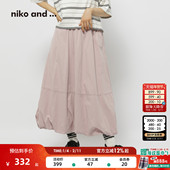 and ...裙子女2026春季 新款 niko 文艺风日式 半身花苞裙588576