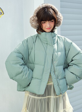 SEE YOU at PIZZA羽绒服女2025冬季新款宽松短款面包服641337