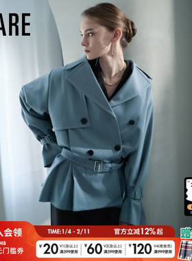 HARE外套女2026春季新款气质高级感通勤短款风衣635675