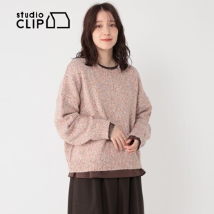 studio CLIP 毛衣女2025冬季新款温柔圆领针织衫626172
