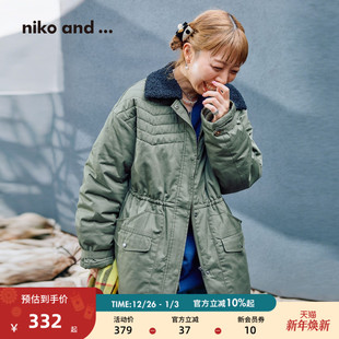 领口可拆卸大口袋工装 niko 新款 ...棉服女2025冬季 夹克604057 and