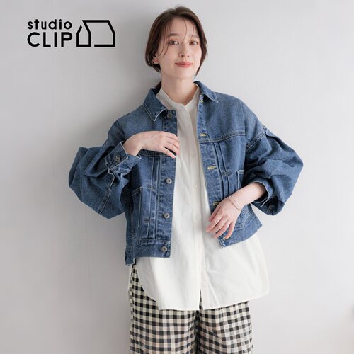 studio CLIP 外套女2026秋季新款棉质短款工装牛仔夹克衫828732