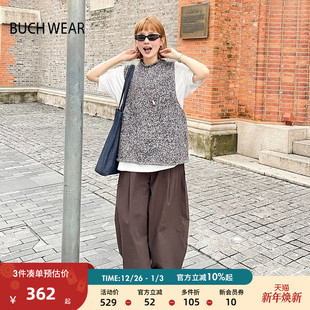 宽松纯色流行阔腿裤 女2025春秋时尚 152189 WEAR休闲裤 BUCH