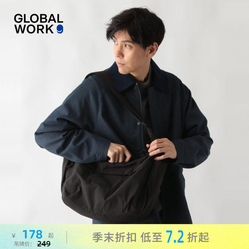 GLOBAL WORK 包袋男女同款2026新款运动健身大容量斜挎包595521