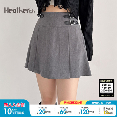 Heatherich半身裙女2025年夏季新款时尚学院风日系短裙309004
