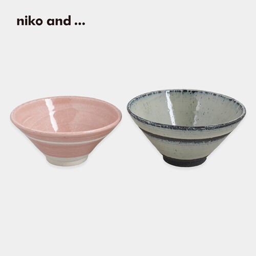 niko and ... 碗2026新款家用复古极简情侣陶碗2个装646540