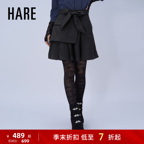 绑带刺绣短裙 西装细节优雅有质感