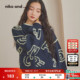 and ...毛衣女2025冬季 新款 niko 宽松休闲字母套头针织衫 611441
