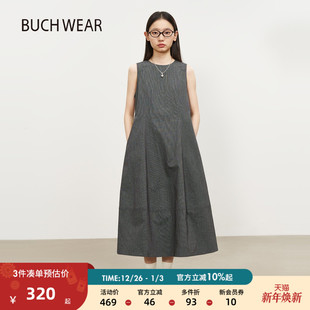 无袖 BUCH 时尚 新款 简约日系长裙326572 WEAR连衣裙女2025夏季