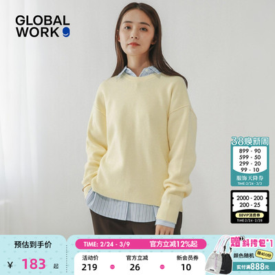 GLOBAL WORK 针织衫女2026春季新款文艺温柔风多色毛衣611262