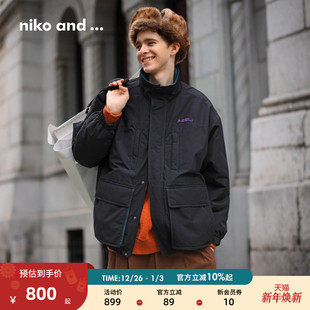 新款 ...厚外套男2025冬季 巴恩风大口袋夹克棉服598788 and niko