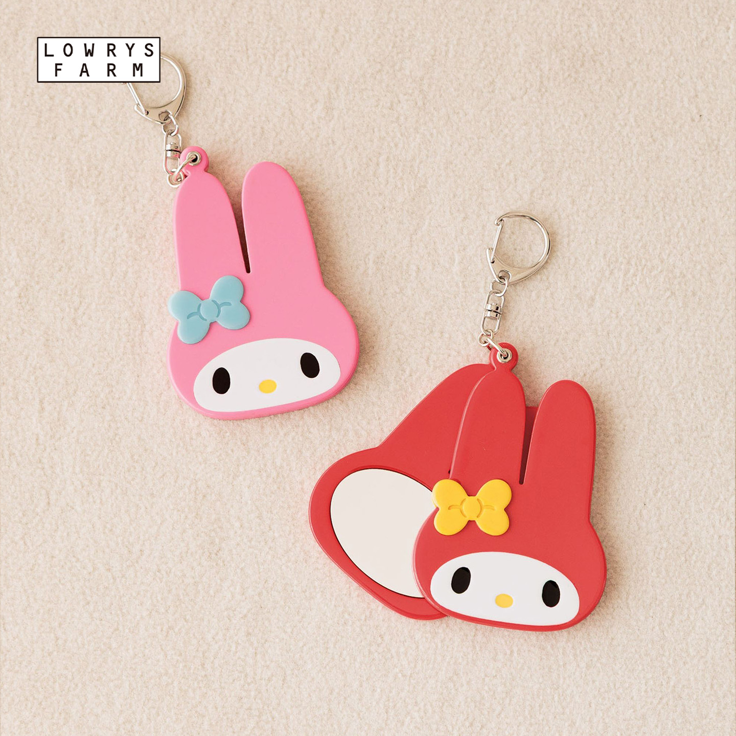 LOWRYS FARM Sanrio联名2025新款便携美乐蒂镜子包挂589193