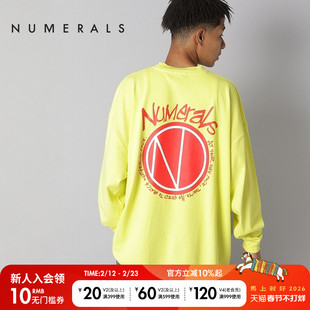 NUMERALS T恤男春季新款运动宽松流行气质个性印花长袖上衣140355