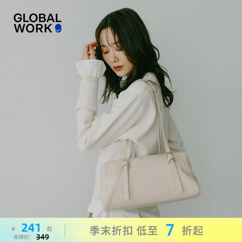 GLOBAL WORK 包袋女2026新款PU皮高级质感波士顿腋下包646421