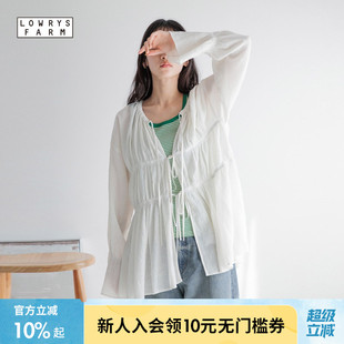 女2025春秋新款 FARM衬衫 博主同款 绑带上衣106514 LOWRYS