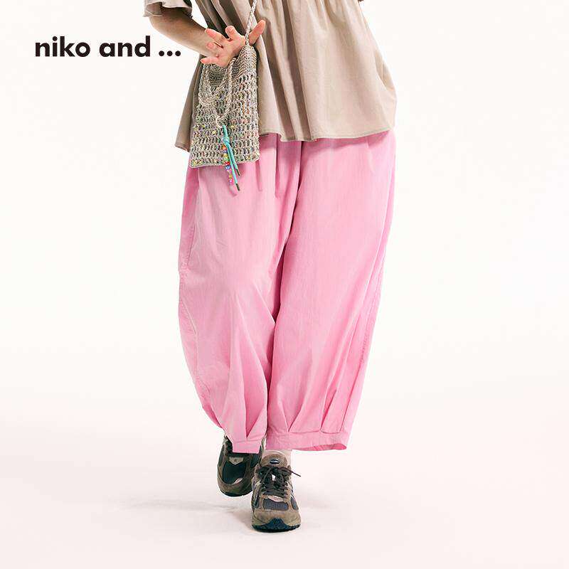 niko and ...休闲裤女2025夏季薄款多巴胺日系气球灯笼裤318582