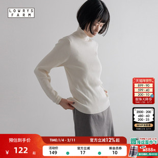 LOWRYS FARM毛衣女2025冬季新款内搭半高领打底针织衫451467