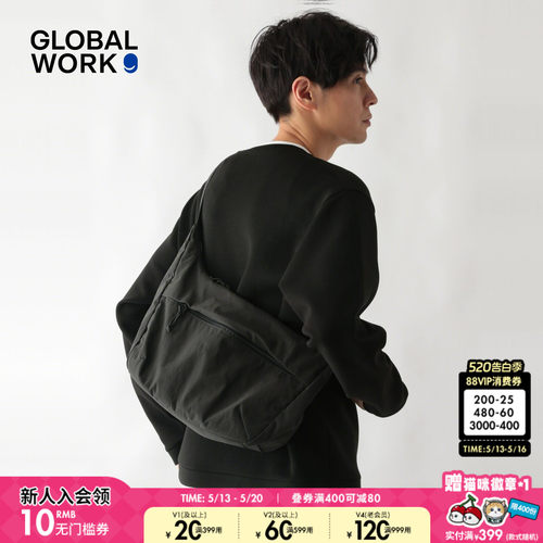 GLOBAL WORK 包袋男女同款2026新款简练出行通勤斜挎包595522