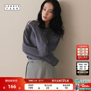 LOWRYS FARM T恤26春季新款简约色系清冷感长袖上衣580950