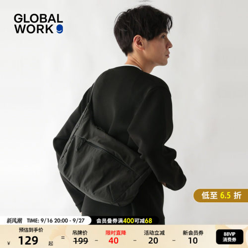 GLOBAL WORK 包袋男女同款2026新款简练出行通勤斜挎包595522