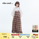 新款 ...连衣裙女2025秋季 棉质日系格纹吊带裙459422 and niko