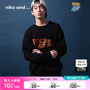 长袖 niko 新款 ...回到未来合作系列2025冬季 针织毛衣600359 and