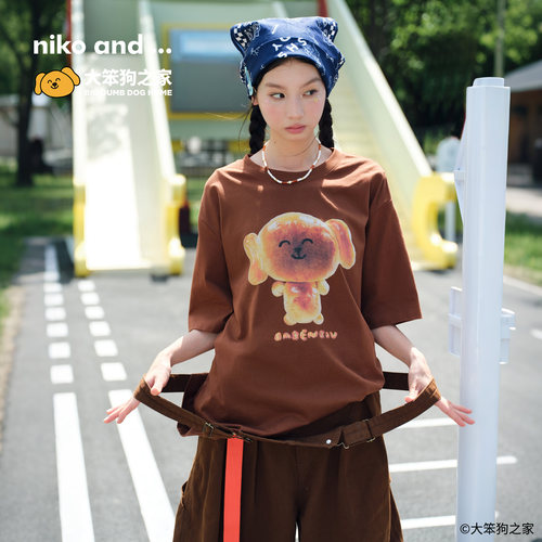 大笨狗之家联名短袖  美拉德复古街头