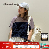 and ...T恤女2025年夏季 新款 niko 短袖 圆领休闲上衣494748