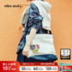 ...挎包女2025新款 niko and 刺绣徽标单肩斜挎通勤托特包578554