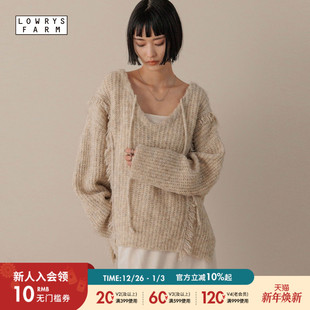 日系宽松流行毛衣116690 女正反两穿2025冬季 LOWRYS FARM毛针织衫