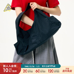 新款 SEE PIZZA手提包女2025年夏季 日系格纹单肩包494513 YOU