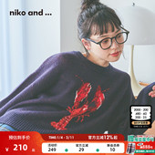 可爱动物减龄短款 niko 毛衣634873 女2026春季 新款 and ...针织衫