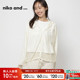 and ...针织衫 女25春季 niko 时尚 连帽抽绳镂空外套143260