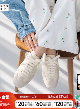 LOWRYS FARM休闲鞋女2025夏季新款T头鞋平底德训单鞋284425