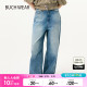WEAR牛仔裤 简约休闲水洗直筒裤 女2025年夏季 时尚 494418 新款 BUCH